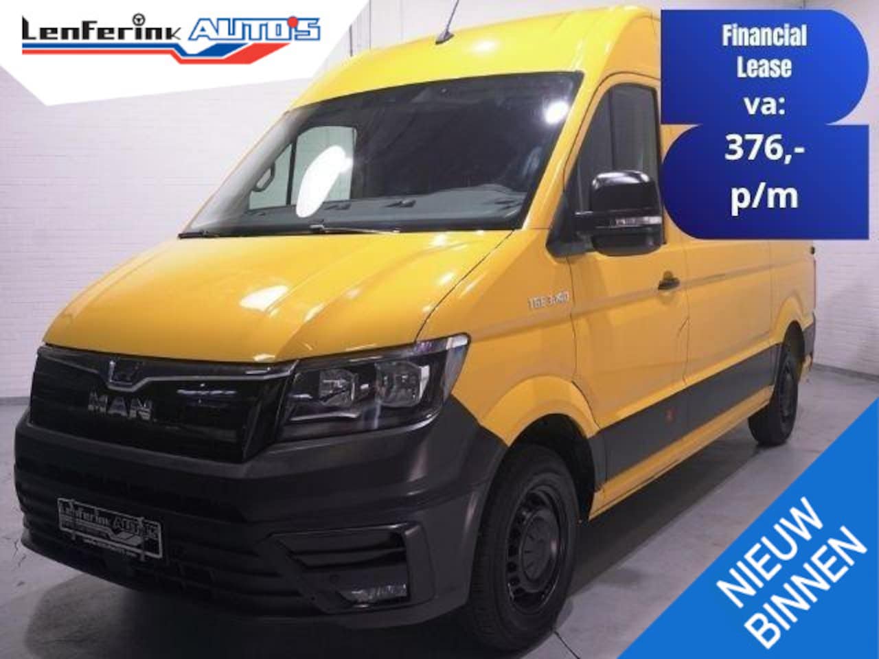 MAN TGE - 3.140 pk DSG Automaat L3H3 Airco, DHL Geel App Connect, Cruise Control, 270 Graden Deuren, - AutoWereld.nl