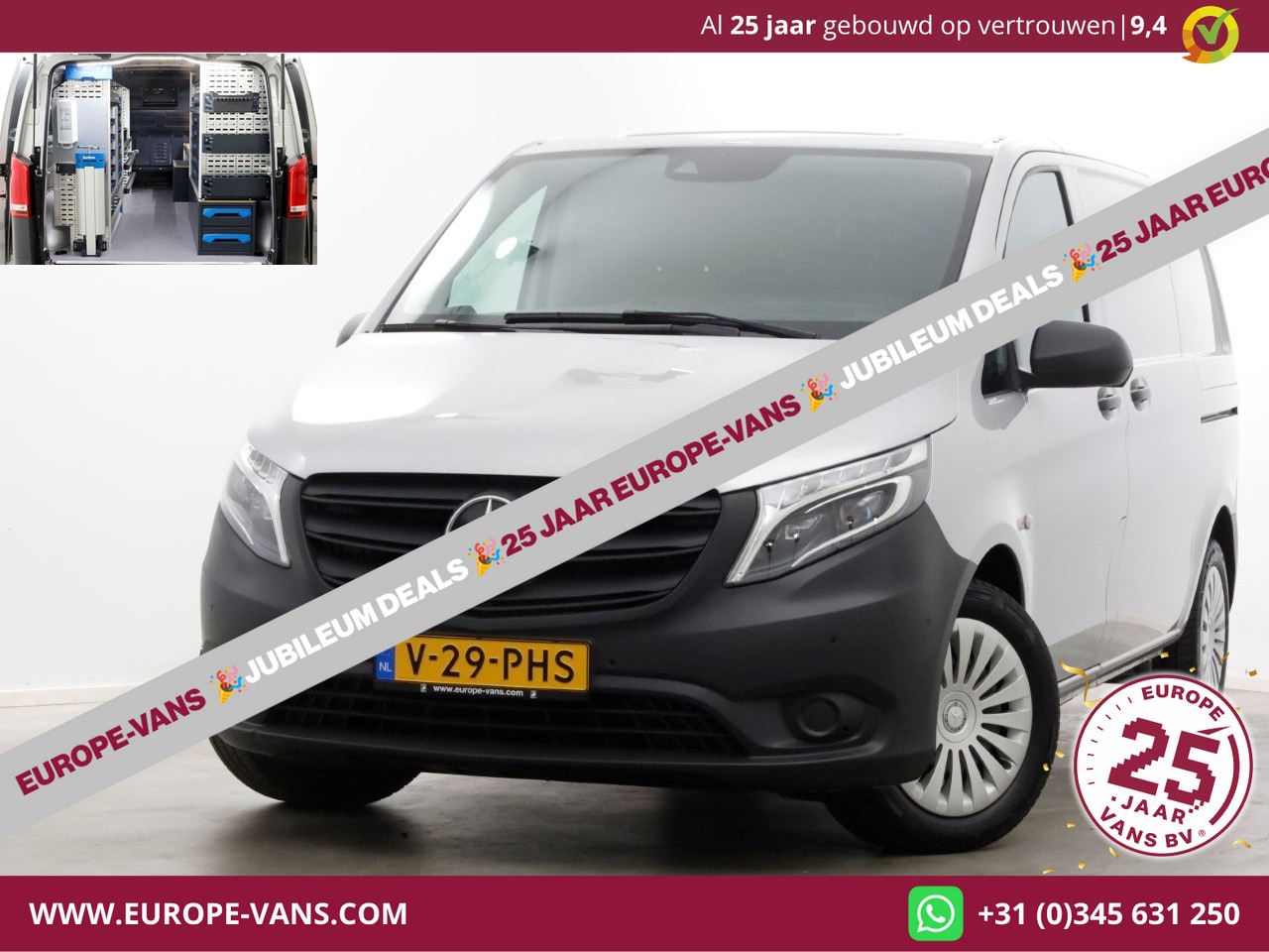 Mercedes-Benz Vito - 114 CDI 136pk Compact 9G Automaat 2x Schuifdeur/LED/Camera/Inrichting 11-2022 - AutoWereld.nl
