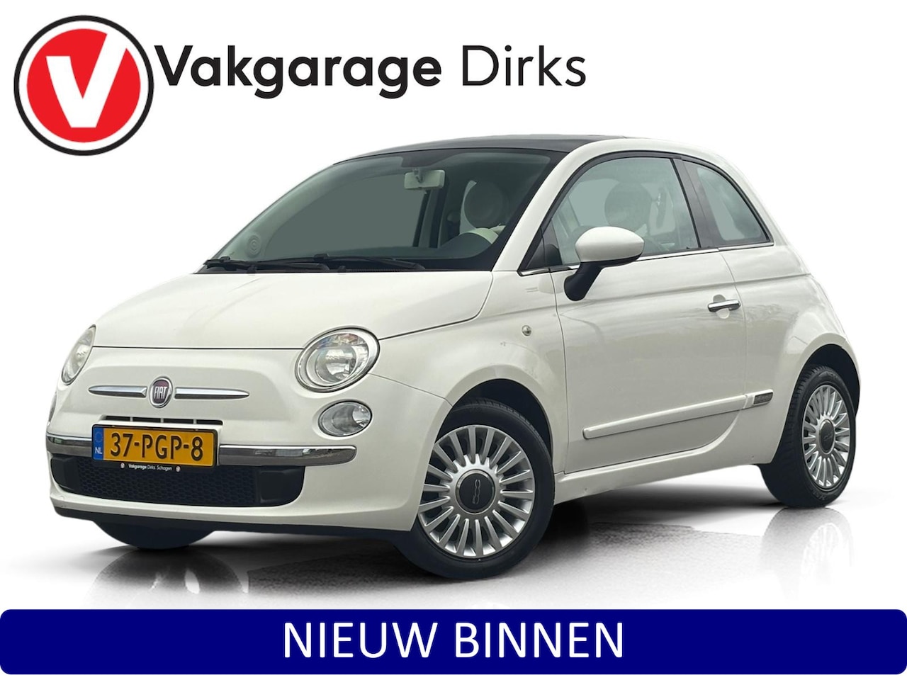 Fiat 500 - 1.2 Aut. Lounge ✅ Pano ✅ Airco ✅ 15 inch - AutoWereld.nl