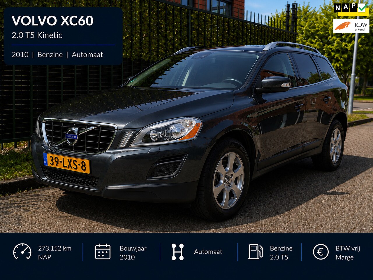 Volvo XC60 - 2.0T Kinetic Grijs 2010 TREKHAAK|PANO|CAMERA|LED - AutoWereld.nl
