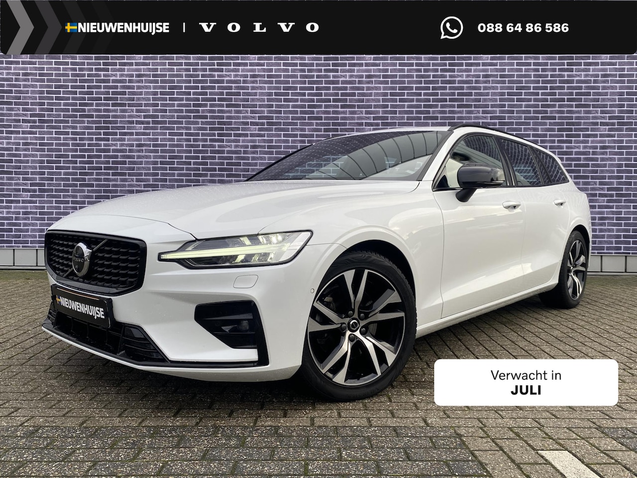 Volvo V60 - 2.0 B3 Plus Dark | Trekhaak | Panoramadak | Harman Kardon Audio | 360 Graden Camera | Park - AutoWereld.nl