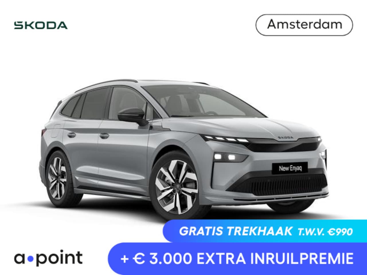 Skoda Enyaq iV - 85 Sportline | Panoramadak | 20 inch | Sportstoelen | Adaptive Cruise | Blind Spot - AutoWereld.nl