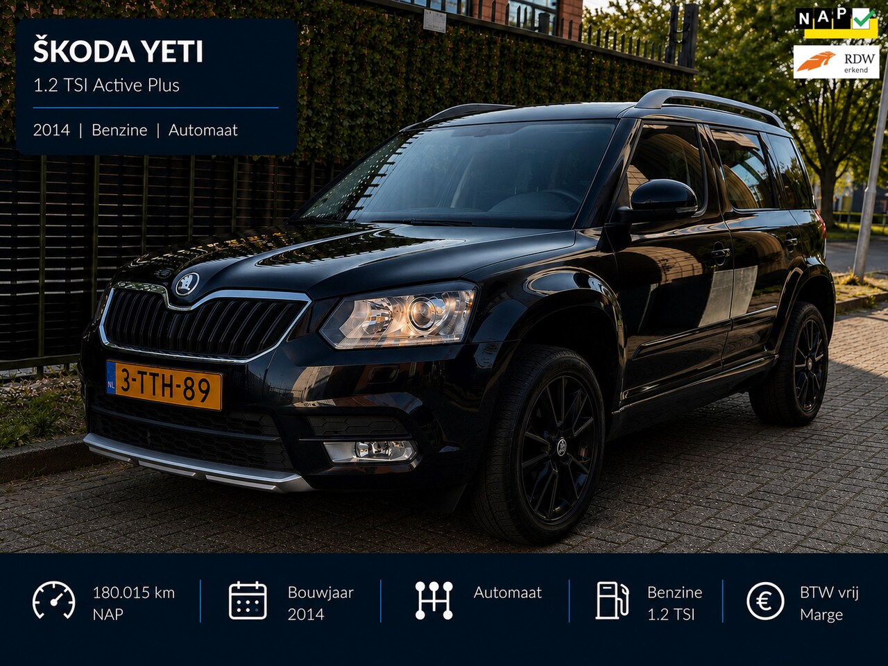 Skoda Yeti - 1.4 TSI Elegance 2014 Zwart AUT|LED|NAP|APK 27 - AutoWereld.nl
