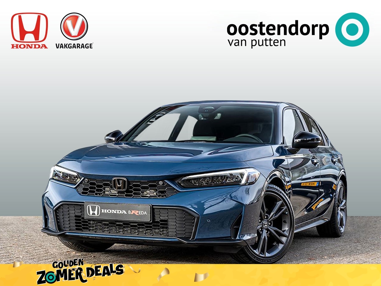 Honda Civic - 2.0 Full Hybrid Sport | NL auto l 8 jaar garantie | 1000 euro vooraadkorting | Seabed Blue - AutoWereld.nl