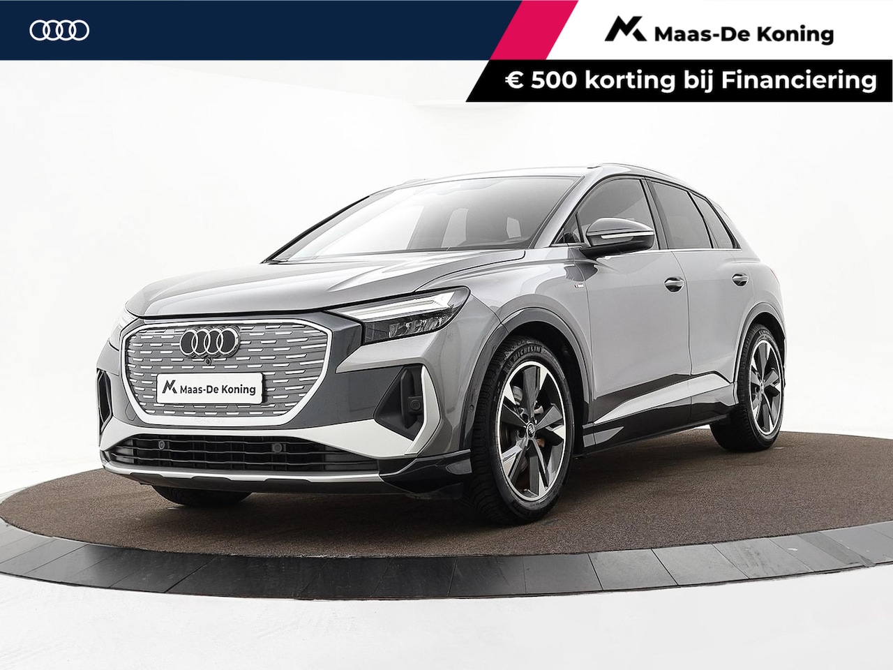 Audi Q4 e-tron - 45 Quattro S Edition 77 kWh 265pk · SOH 90,8% · Camera · Head-Up Display · Warmtepomp · AC - AutoWereld.nl