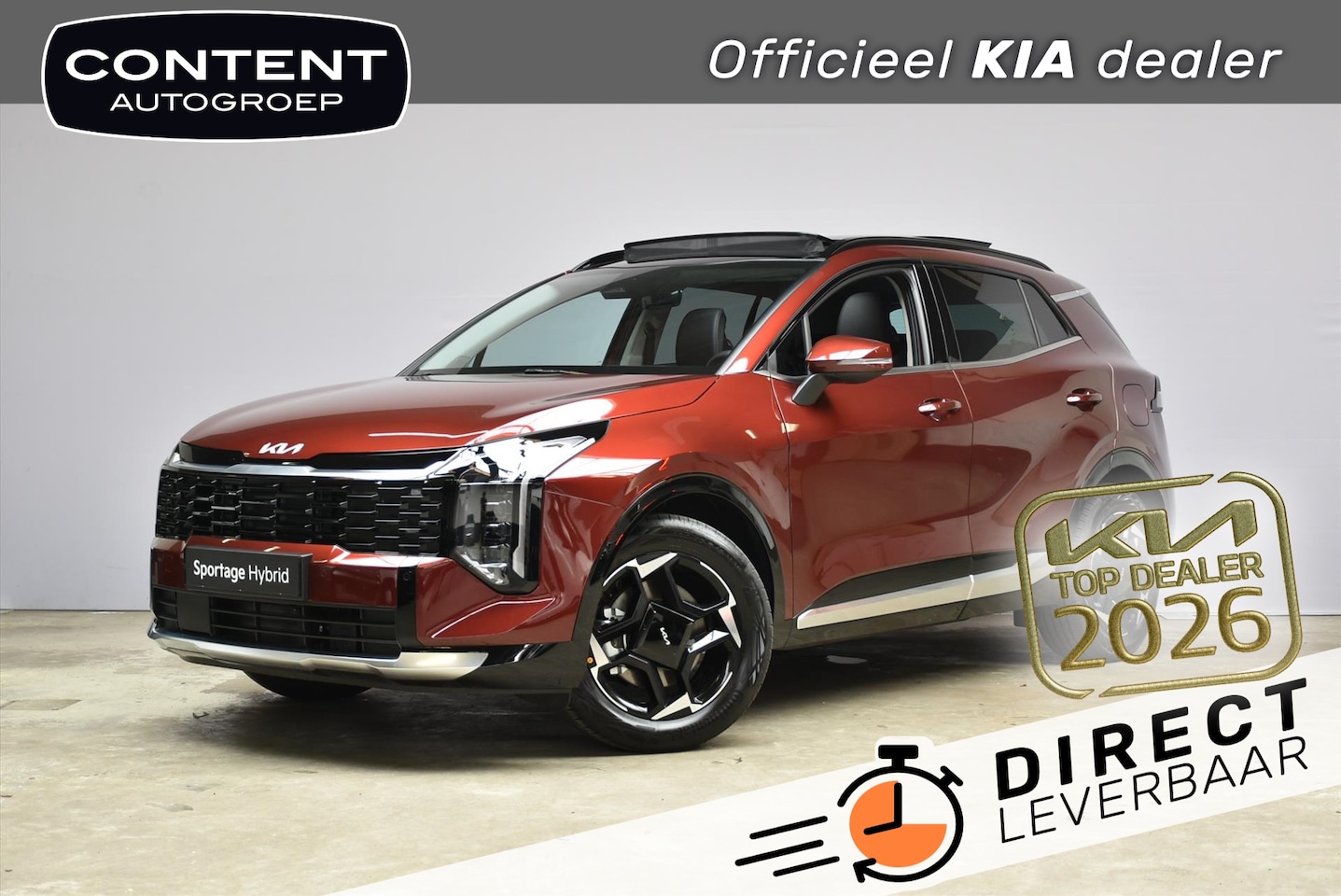 Kia Sportage - 1.6 T-GDi 239pk Hybrid AT6 DynamicPlusLine VOORRAAD ACTIE DIRECT LEVERBAAR - AutoWereld.nl