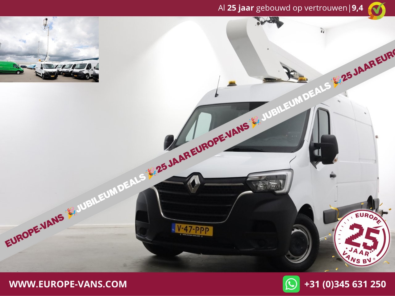 Renault Master - T35 2.3 dCi 145pk L2H2 121FT Hoogwerker Werkhoogte 10 meter 01-2021 - AutoWereld.nl