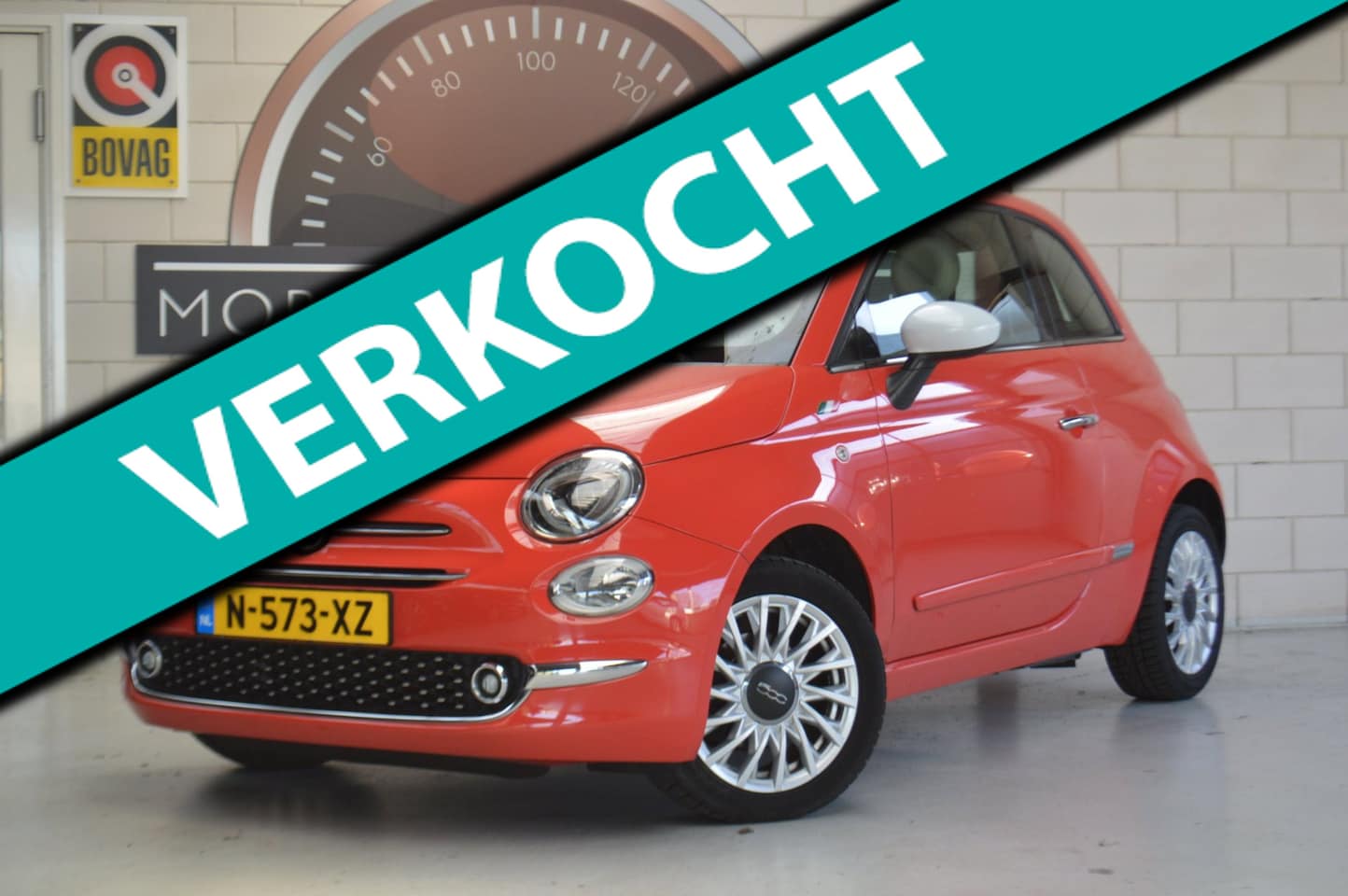 Fiat 500 - 1.2 Lounge 1.2 Lounge, Pano, NAVI, Sensoren, APK, GARANTIE - AutoWereld.nl