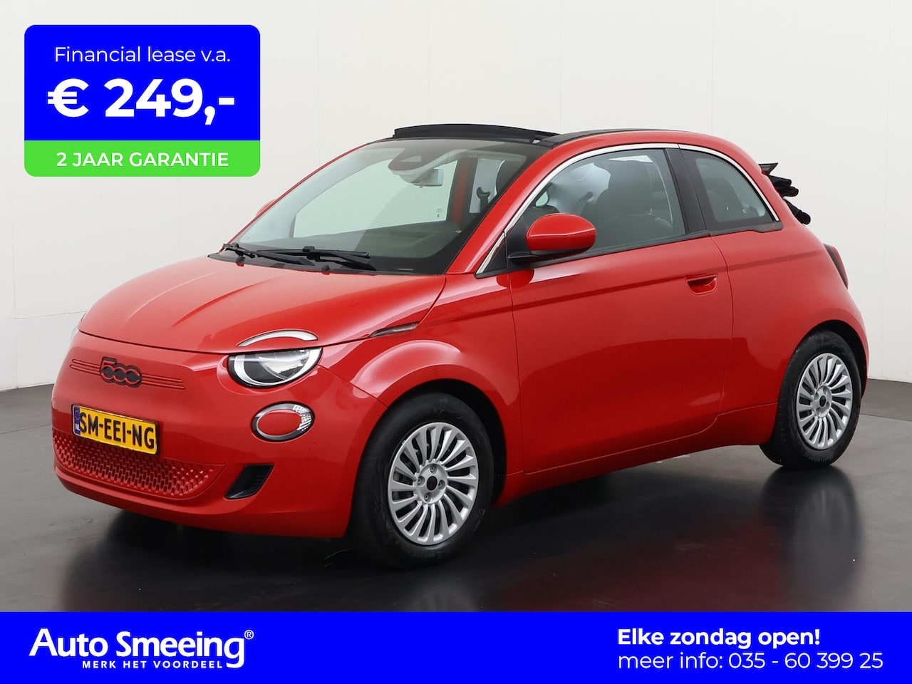 Fiat 500 C - 500e RED 42 kWh | SOH 100% | Camera | Navigatie | Apple Carplay | Zondag Open! - AutoWereld.nl