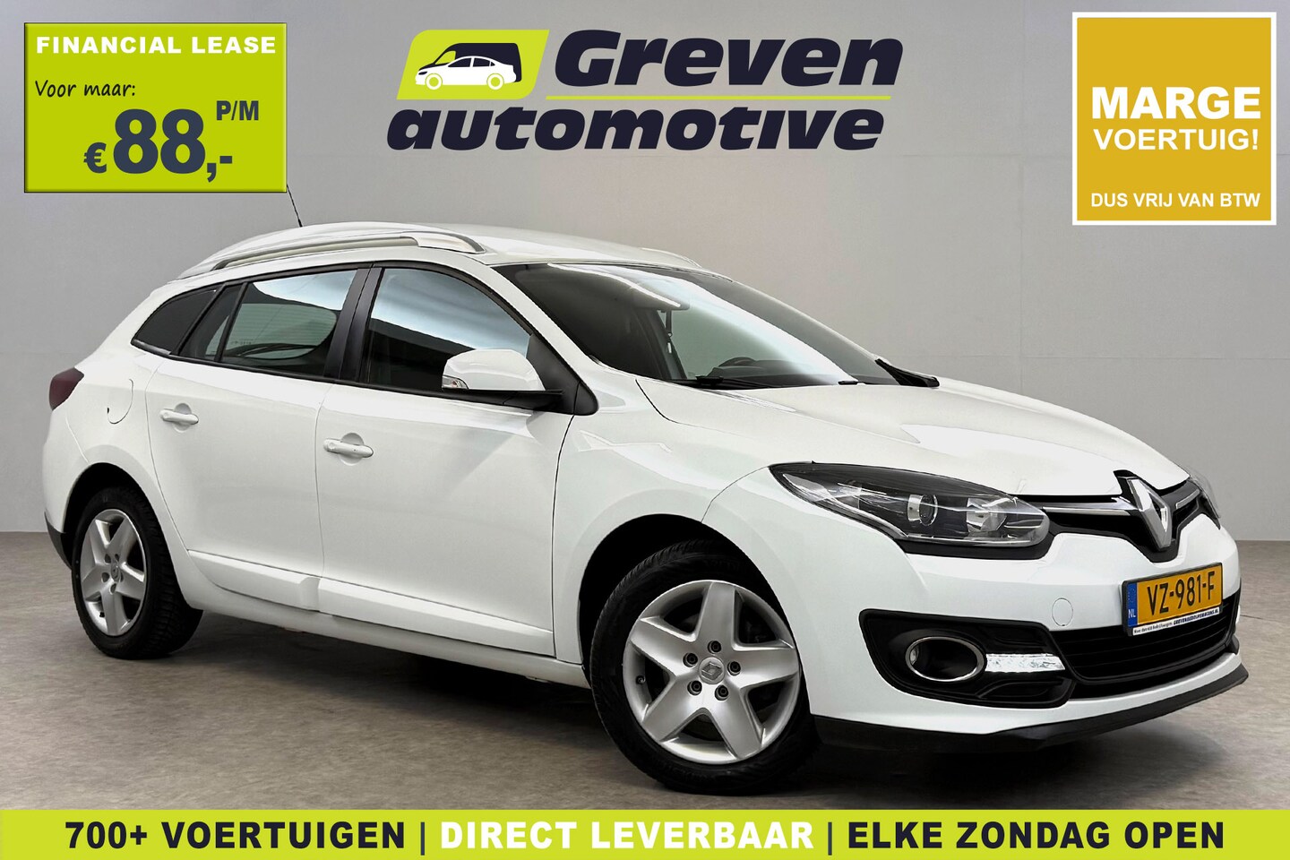 Renault Mégane - 1.5 dCi Expression S&S | VAN | Grijs Kenteken | Marge | Airco | Cruise | Navi | Parkeersen - AutoWereld.nl
