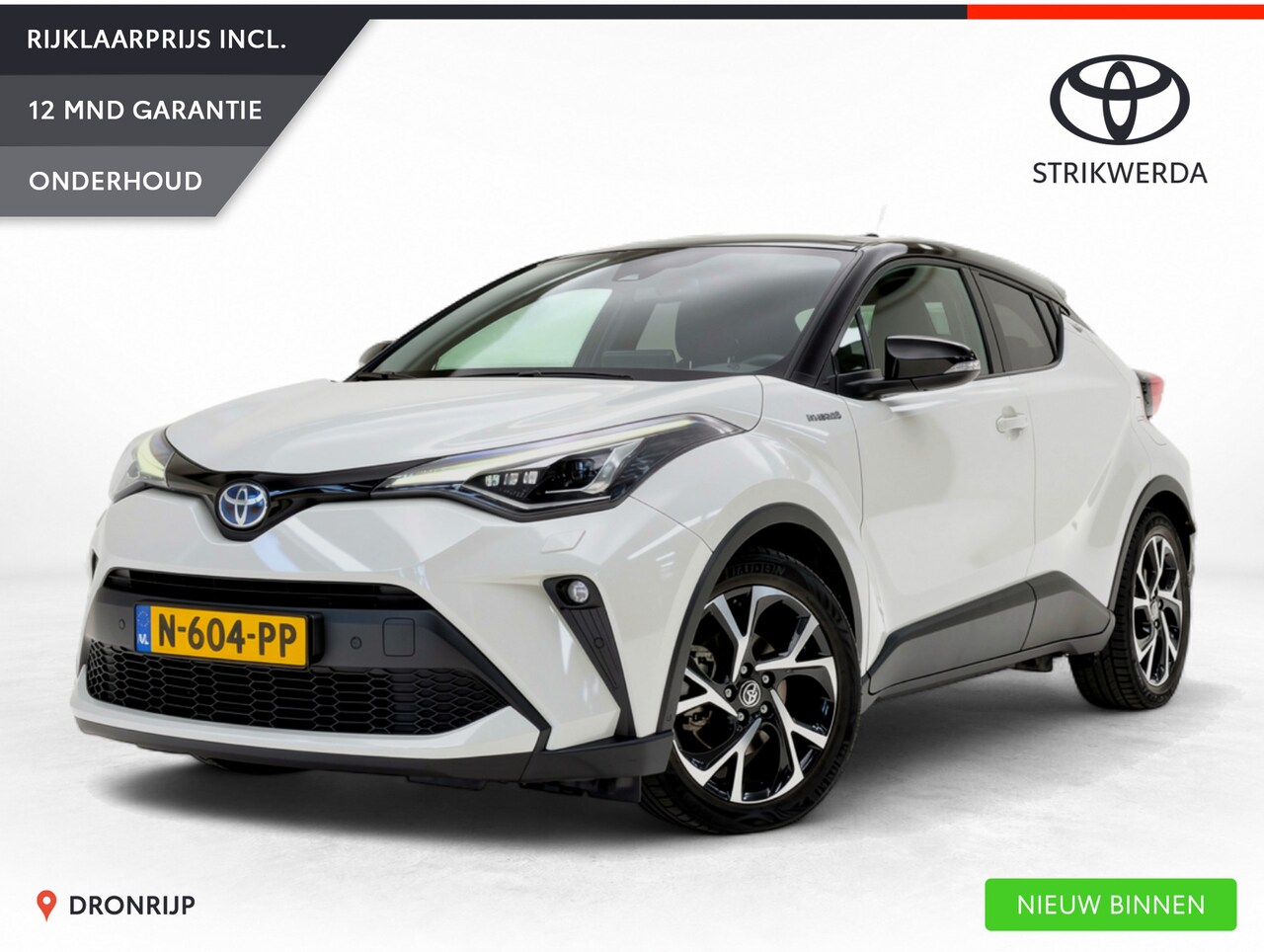 Toyota C-HR - 2.0 Hybrid Style Bi-Tone | Stoel- & stuurverwarming | Trekhaak | PDC | BSM | Camera | Keyl - AutoWereld.nl