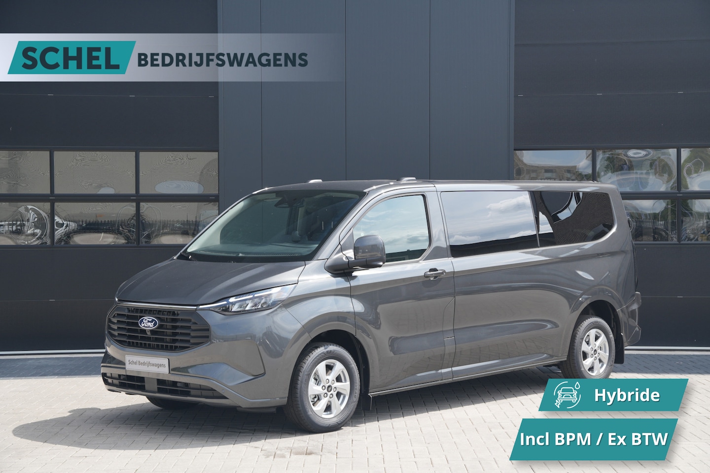 Ford Transit Custom - 340 2.5 PHEV L2H1 Limited 232pk 9 Zits - Keyless - ACC - Blindspot - Camera - Carplay - Na - AutoWereld.nl