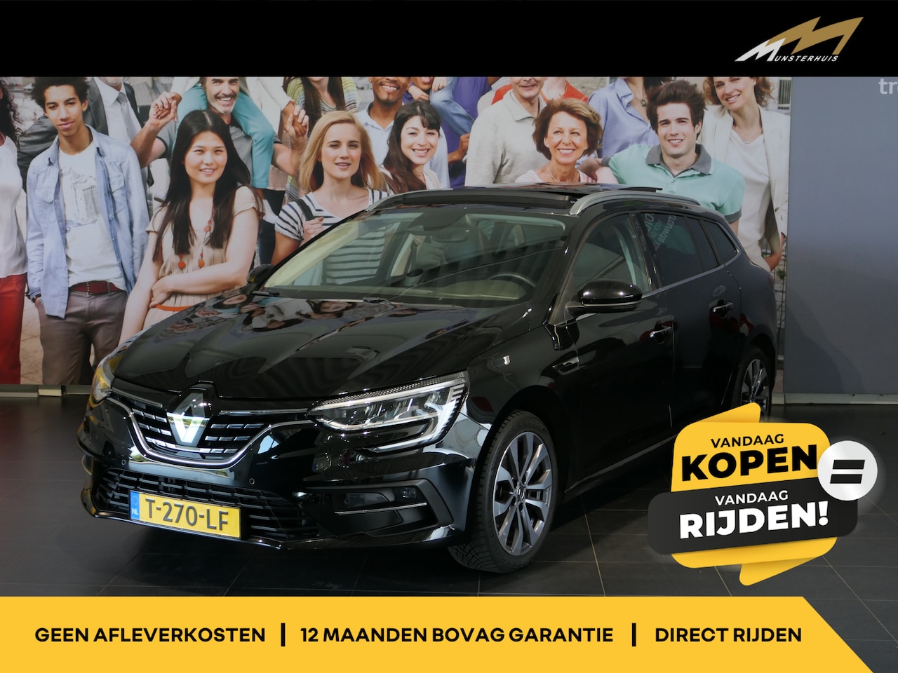 Renault Mégane Estate - 1.3 TCe 140 Techno - Elektrisch schuif/kanteldak - Trekhaak - Cruise - Navi - Camera - AutoWereld.nl