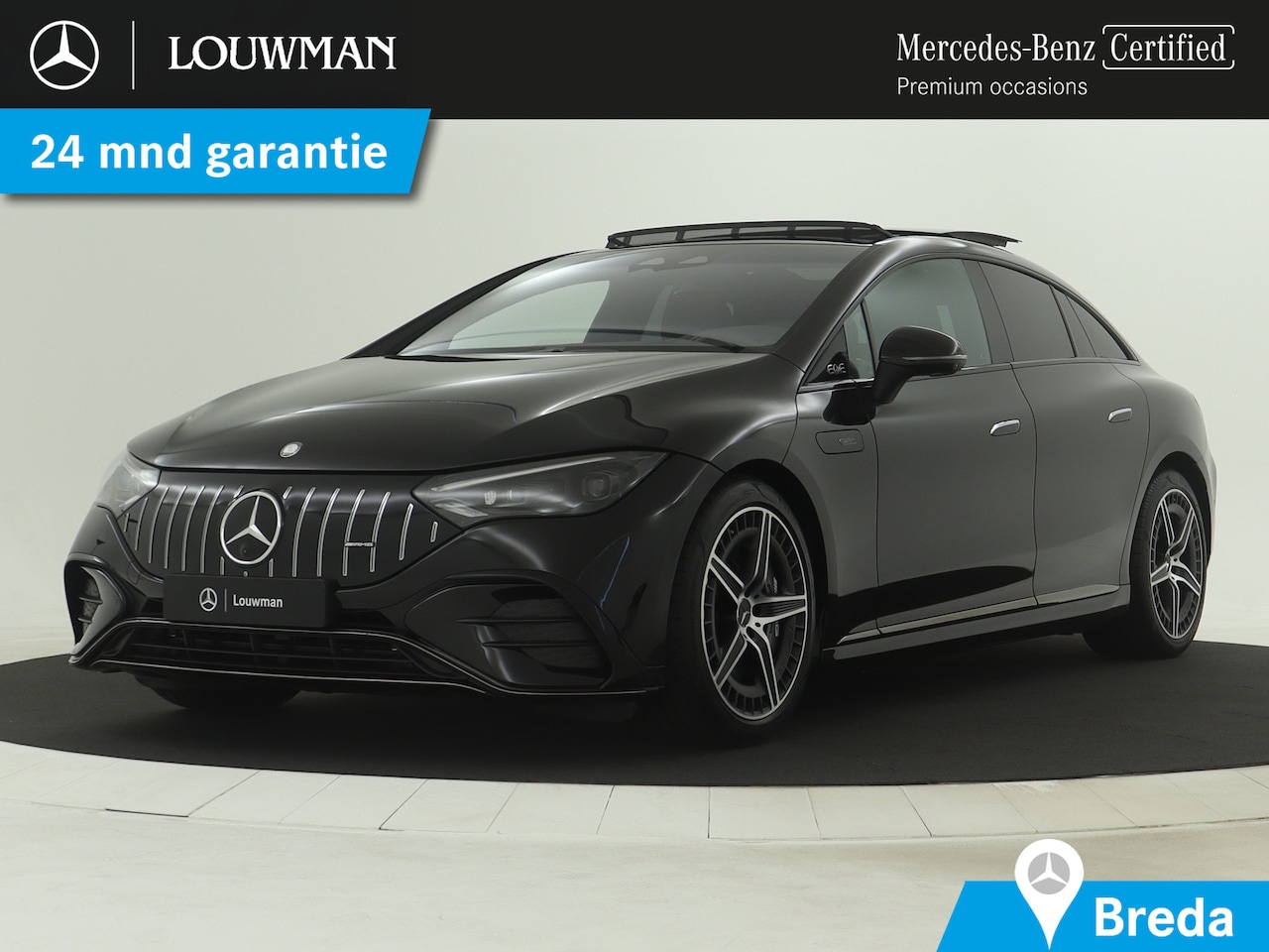 Mercedes-Benz EQE - AMG 43 4MATIC Night Edition 90 kWh | Hyperscreen | Dashcam | AIRMATIC Luchtvering | Midden - AutoWereld.nl