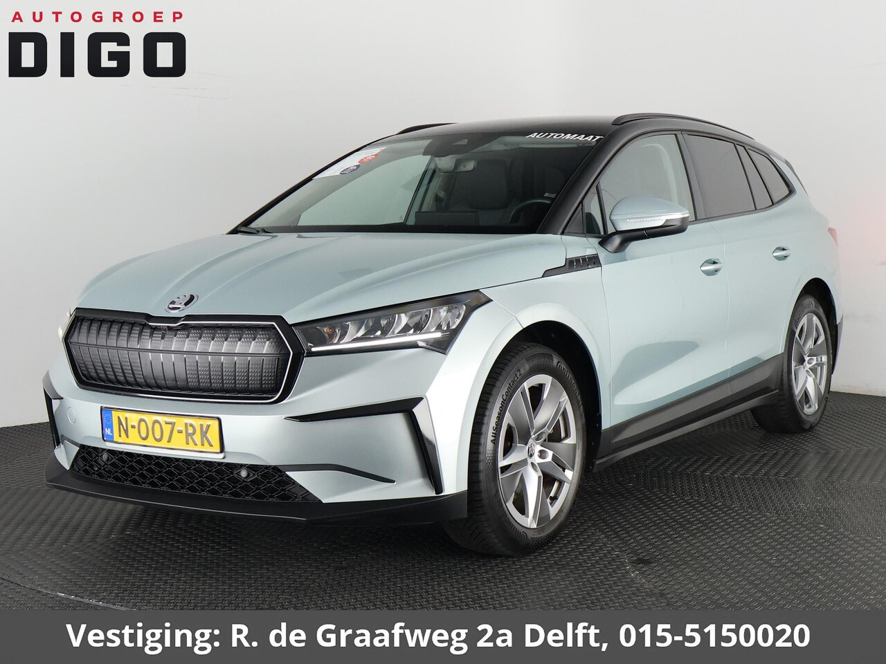 Skoda Enyaq iV - 60 Two-Tone 400 km actieradius! | Navigatie | Parkeersensoren | Privacy Glass | - AutoWereld.nl