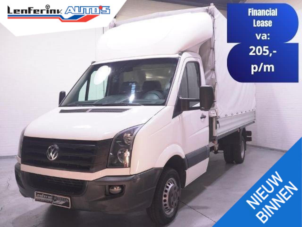 Volkswagen Crafter - 2.0 TDI 163 pk Pick Up met Huif / Open Laadbak Airco, Cruise Control, Dakspoiler, 3-Zits - AutoWereld.nl