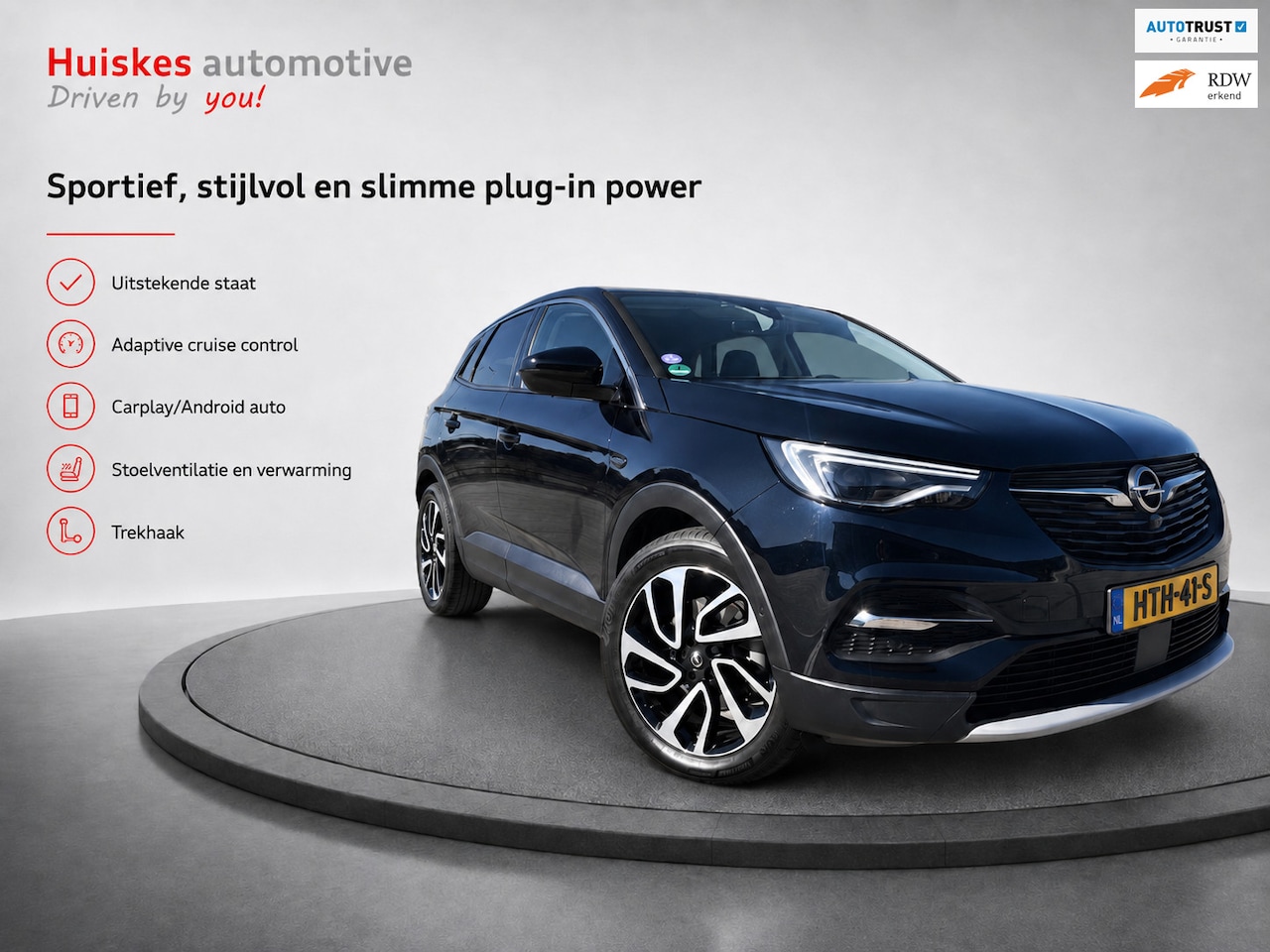 Opel Grandland X - 1.6 Hybrid4 Ultimate Trekhaak/Adaptive/Leer - AutoWereld.nl
