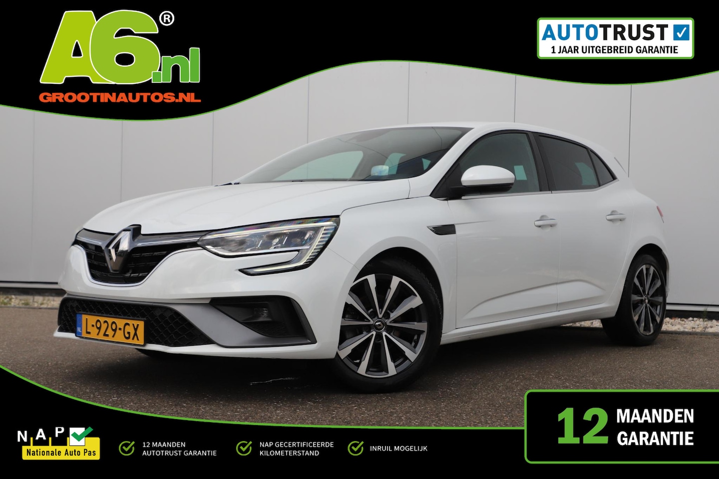 Renault Mégane - 1.3 TCe R.S. Line Half Leder Sportstoelen Navigatie Achteruitrijcamera Carplay Android 17 - AutoWereld.nl