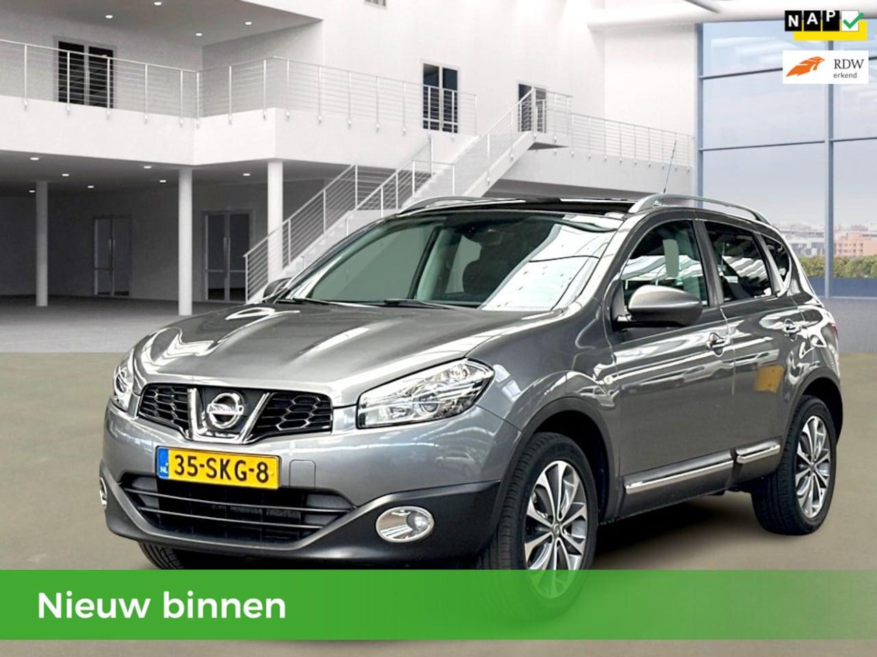 Nissan Qashqai - 1.6 Connect Edition Panoramadak Airco Trekhaak Navi Bluetooth Velgen Cruisecontrol Elek.ra - AutoWereld.nl