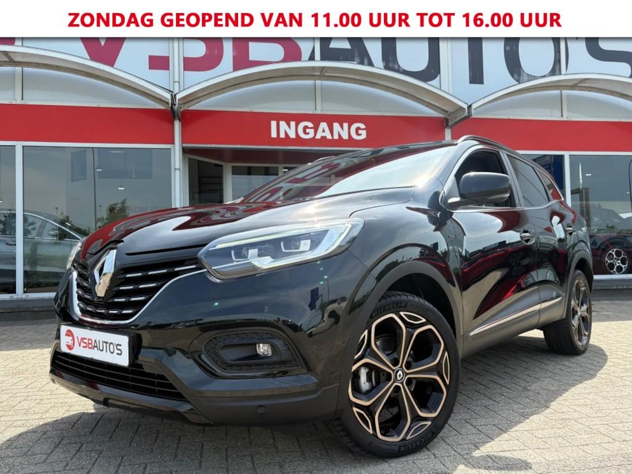 Renault Kadjar - 1.3 TCE AUT. BLACK EDITION 140PK HALF-LEER NAVIGATIE CAMERA AIRCO LMV PDC - AutoWereld.nl