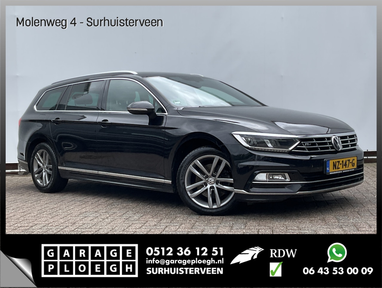 Volkswagen Passat Variant - 1.6 TDI Highline R-Line Automaat Trekhaak Stoelverw Carplay Orig.NL Voll.Onderhouden! - AutoWereld.nl