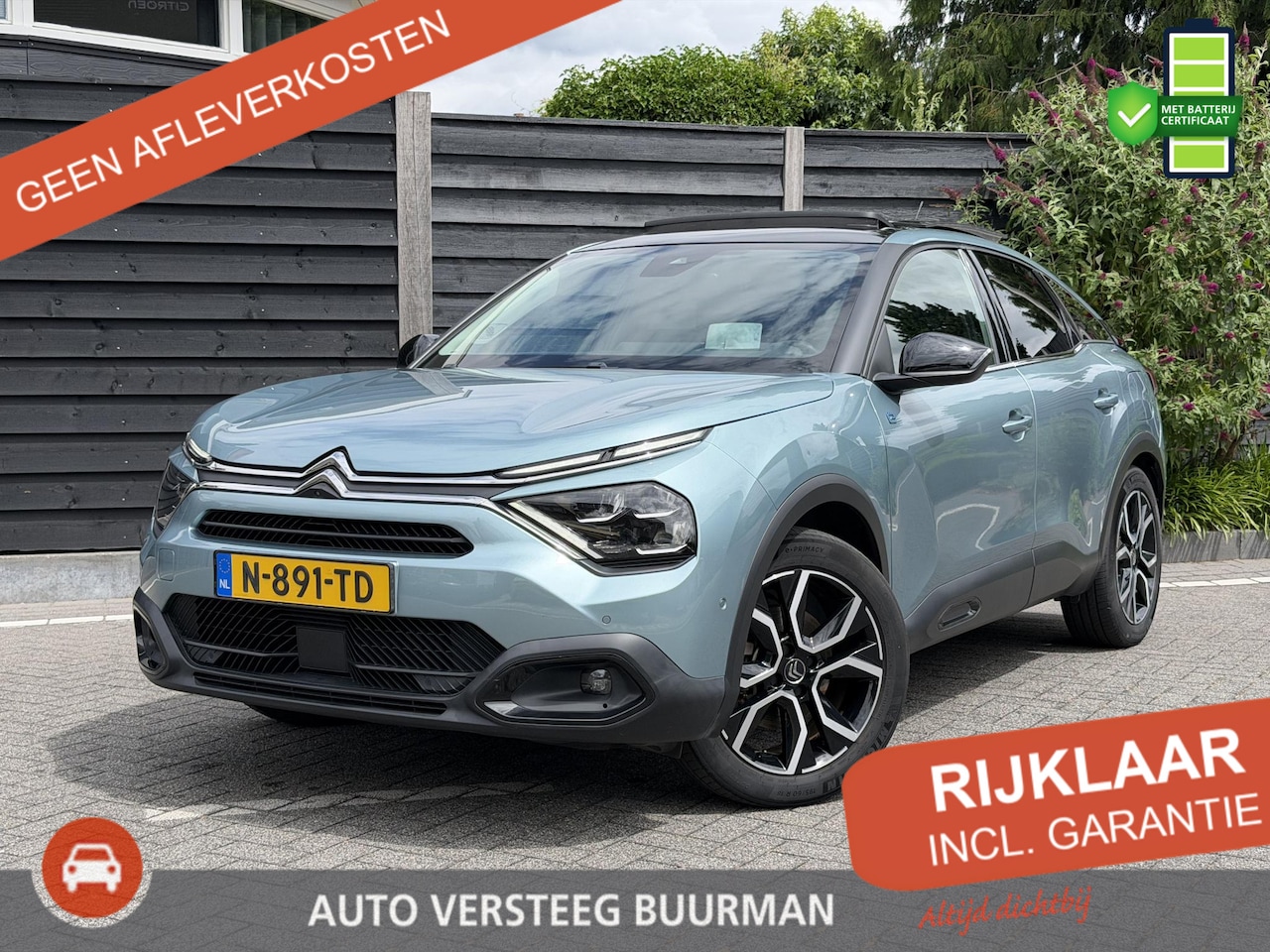 Citroën Ë-C4 - Shine 50 kWh 136PK Automaat Navigatie, Rondomzichtcamera, Keyless, Panoramadak, Stoel & St - AutoWereld.nl