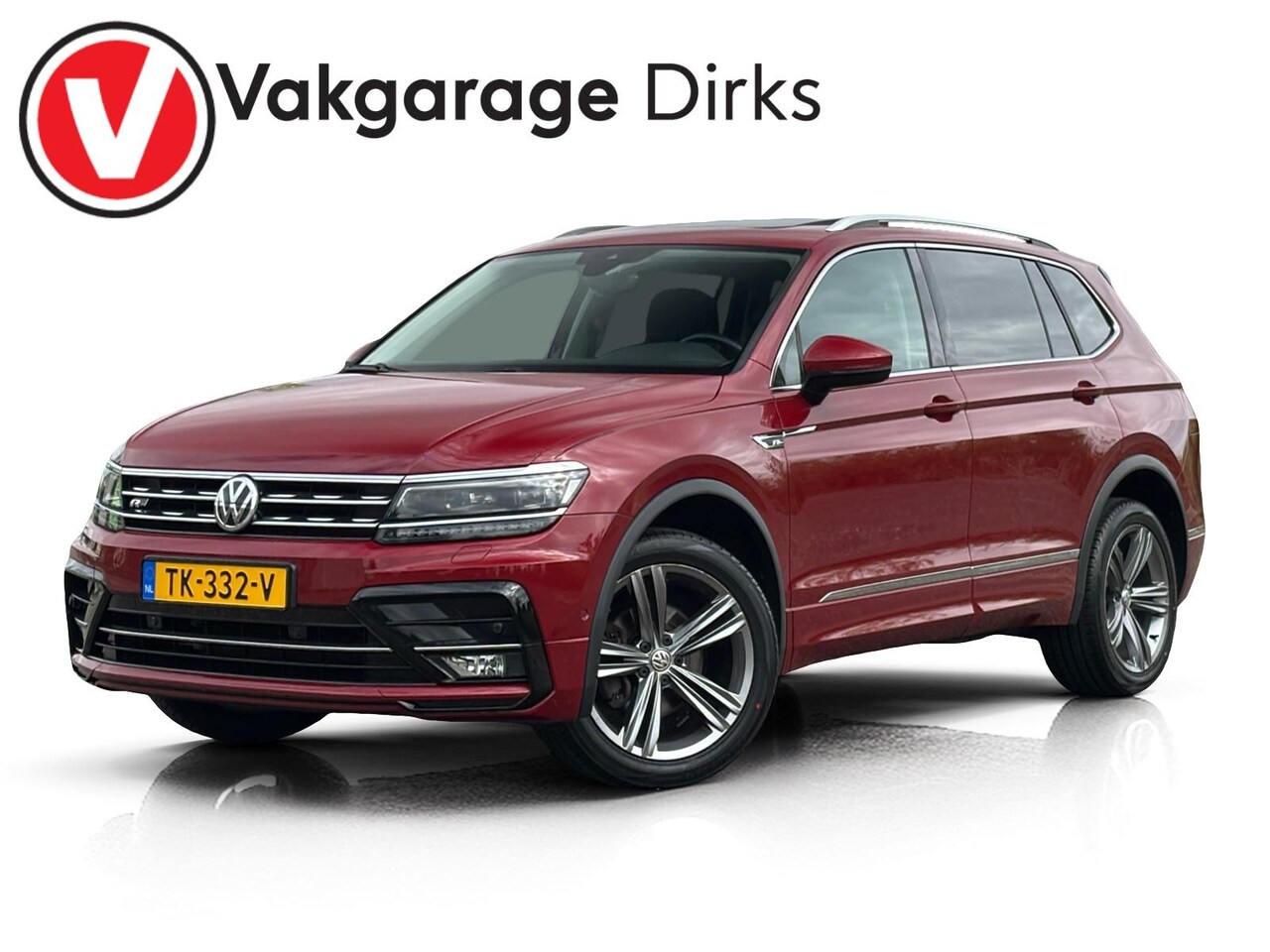 Volkswagen Tiguan Allspace - 1.4 TSI DSG R-Line 7p. ✅ Pano ✅ Massage ✅ Camera - AutoWereld.nl