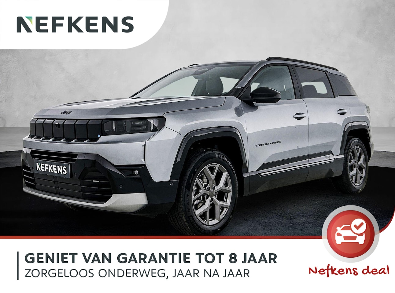 Jeep Compass - 1.2 e-Hybrid First Edition PANODAK | STOELVERWARMING & VENTILATIE | 360 CAMERA - AutoWereld.nl