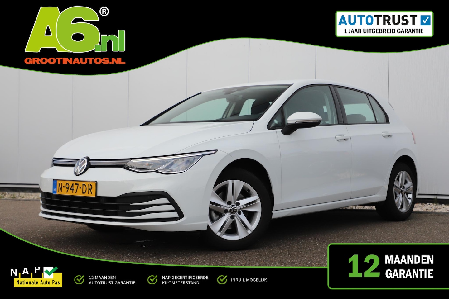 Volkswagen Golf - 1.0 eTSI Life Automaat Virtual Sfeerverlichting 16 inch Navigatie Achteruitrijcamera - AutoWereld.nl