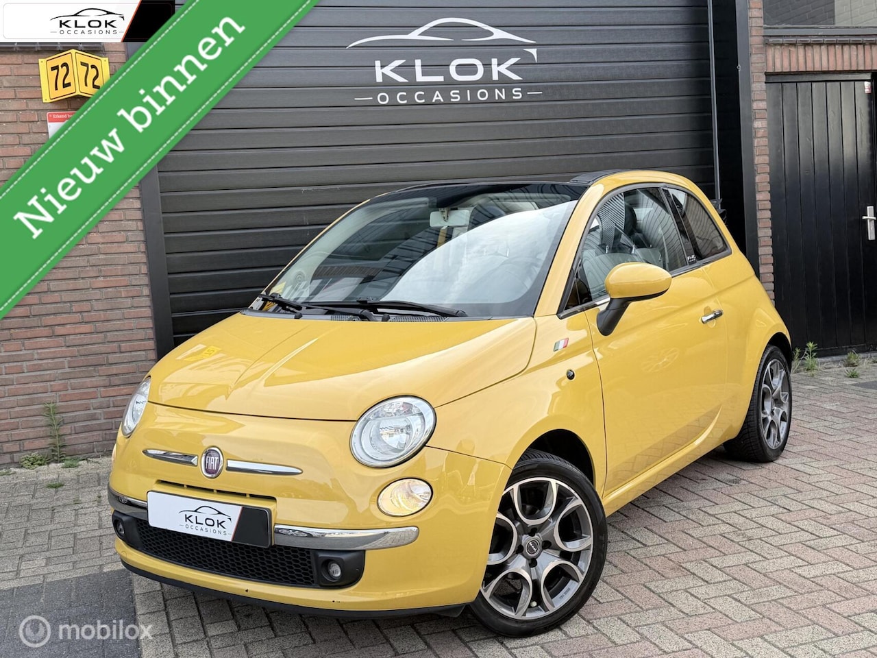 Fiat 500 - 1.2 Lounge Airco Cabrio Stuurbekracht Parkeersensor - AutoWereld.nl