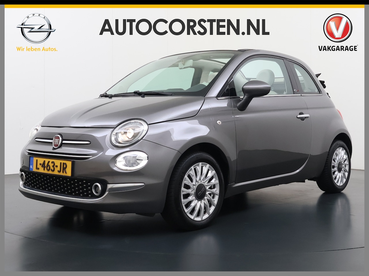Fiat 500 C - Cabrio 86PK Navi Airco Pdc Bluetooth TwinAir Lounge All Season Banden Lmv Led ASR - AutoWereld.nl