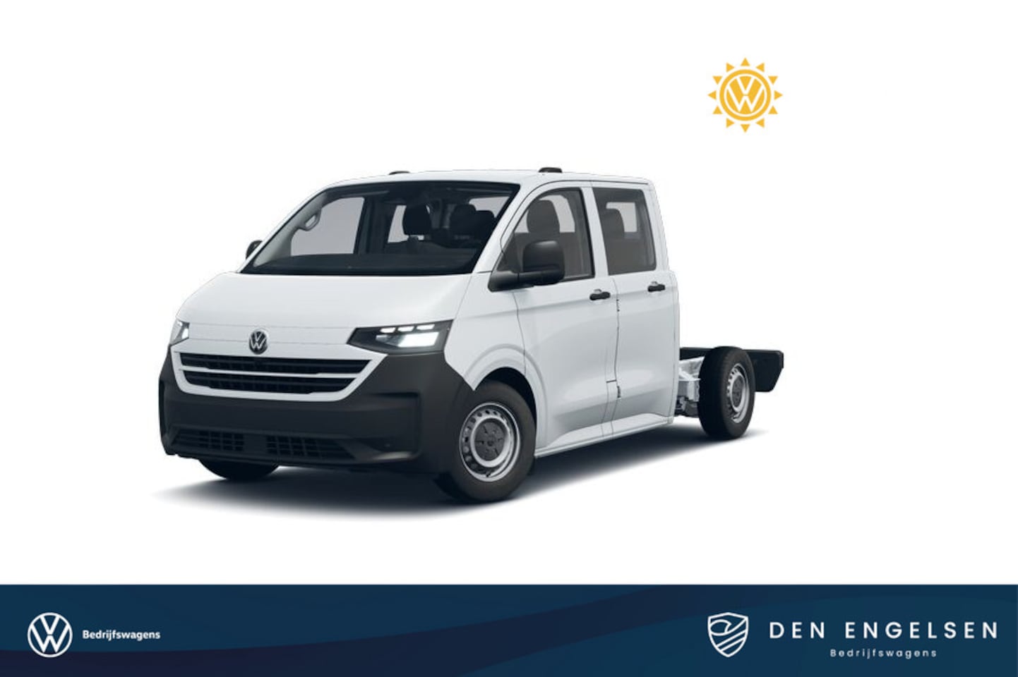 Volkswagen e-Transporter - 34 218 pk AUT. 4-Motion CHASSIS DUBBELE CABINE, Kipper opbouw, ACC, LED koplampen, Navigat - AutoWereld.nl