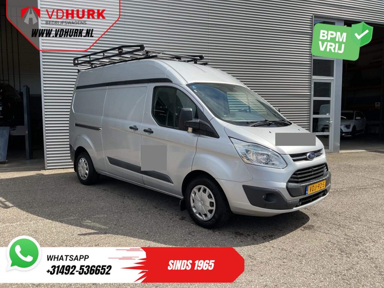 Ford Transit Custom - 2.2 TDCI 155 pk L2H2 Carplay/ 2.8t Trekverm./ Airco/ Cruise/ Imperiaal + Ladder/ PDC/ Trek - AutoWereld.nl