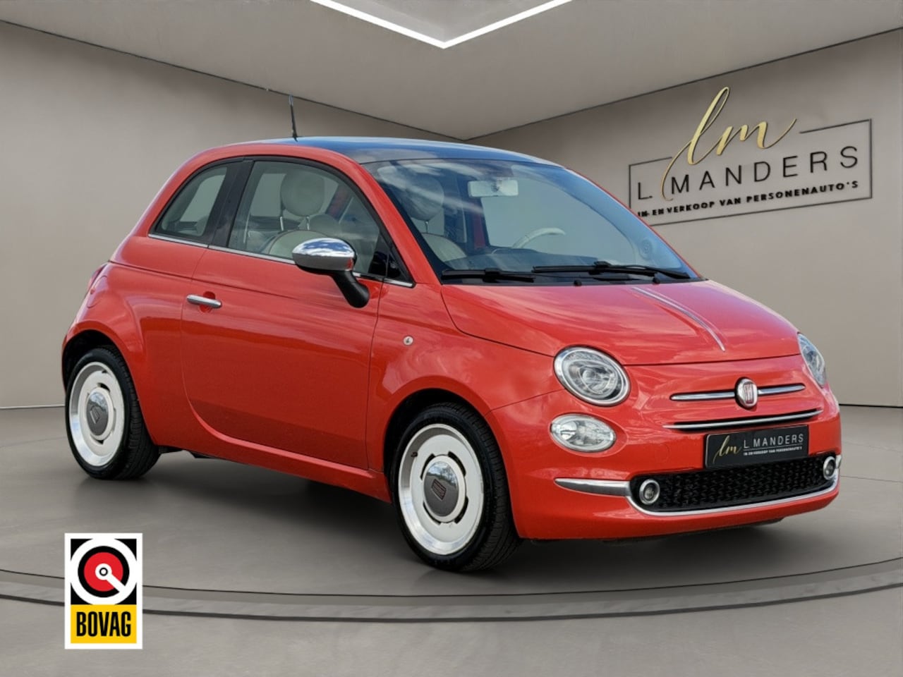 Fiat 500 - 0.9 TwinAir T Anniversario 2018 ORANJE | Panoramadak | Airco - AutoWereld.nl