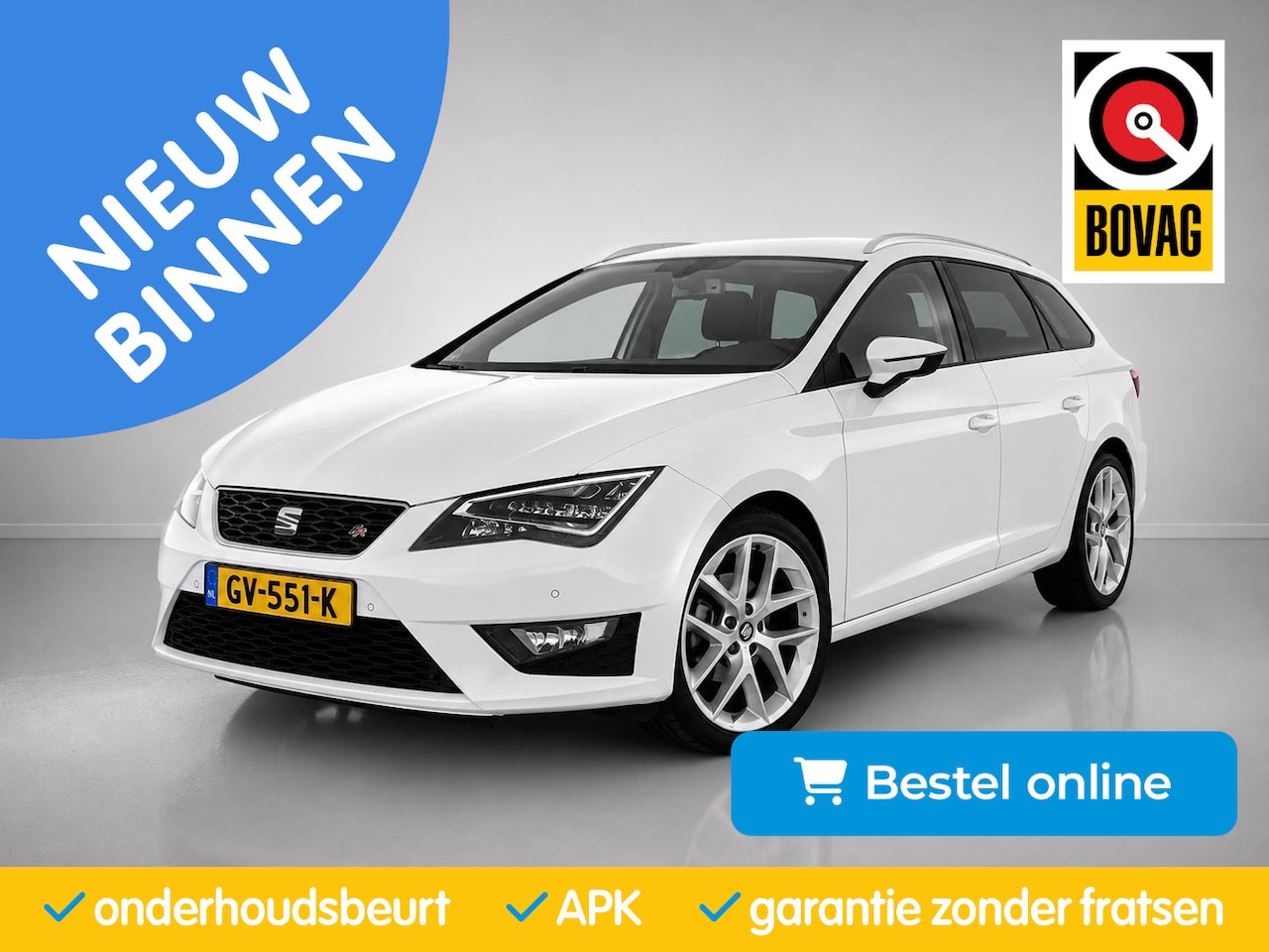 SEAT Leon ST - 1.4 TSI ACT FR| CruiseControl|Navi|Bluetooth|SportStoelen|Led|PDC| Dynamic - AutoWereld.nl