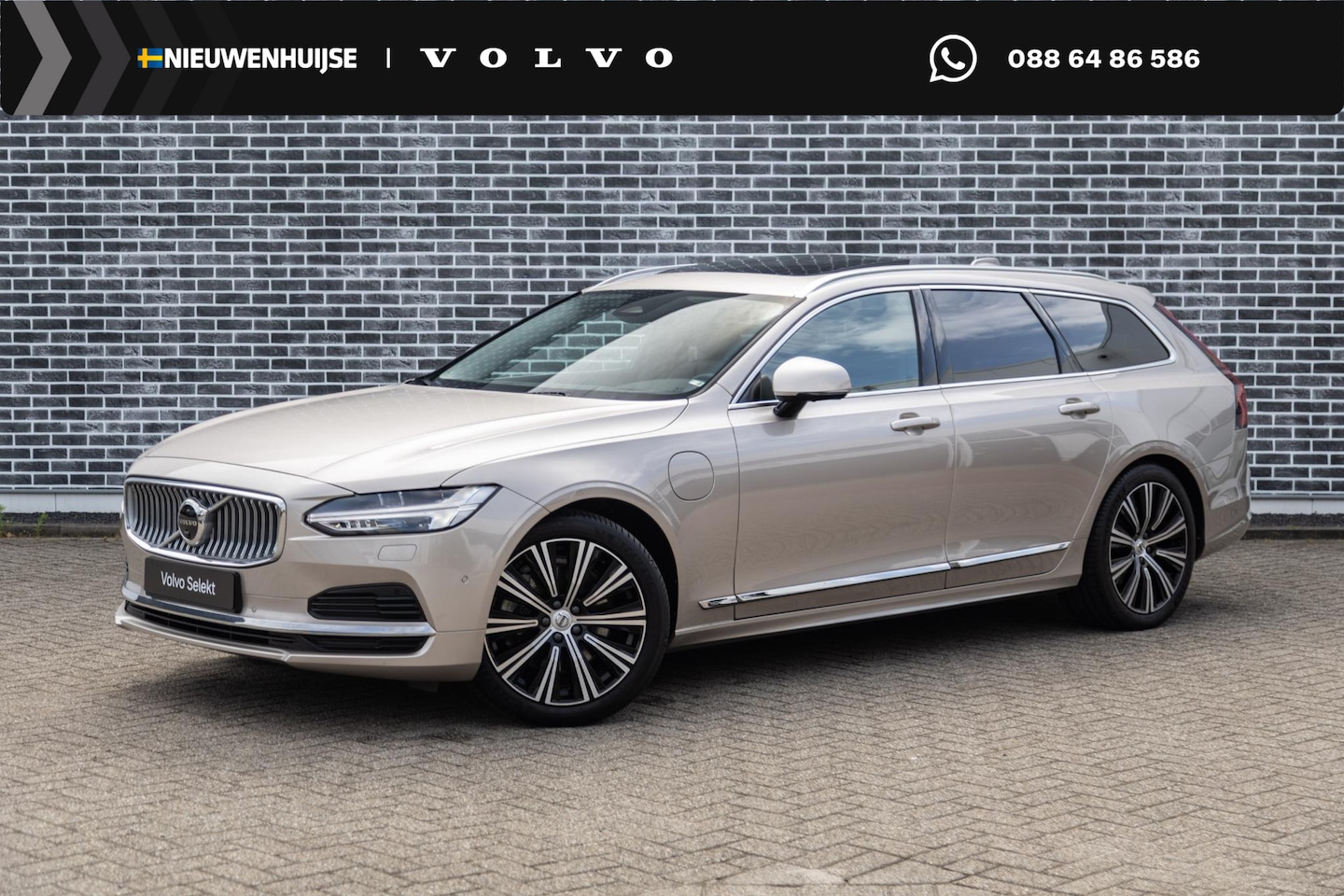 Volvo V90 - 2.0 T6 Plug-in Hybrid AWD Ultimate Bright | PHEV Long Range | 360 Graden Camera | Harman K - AutoWereld.nl