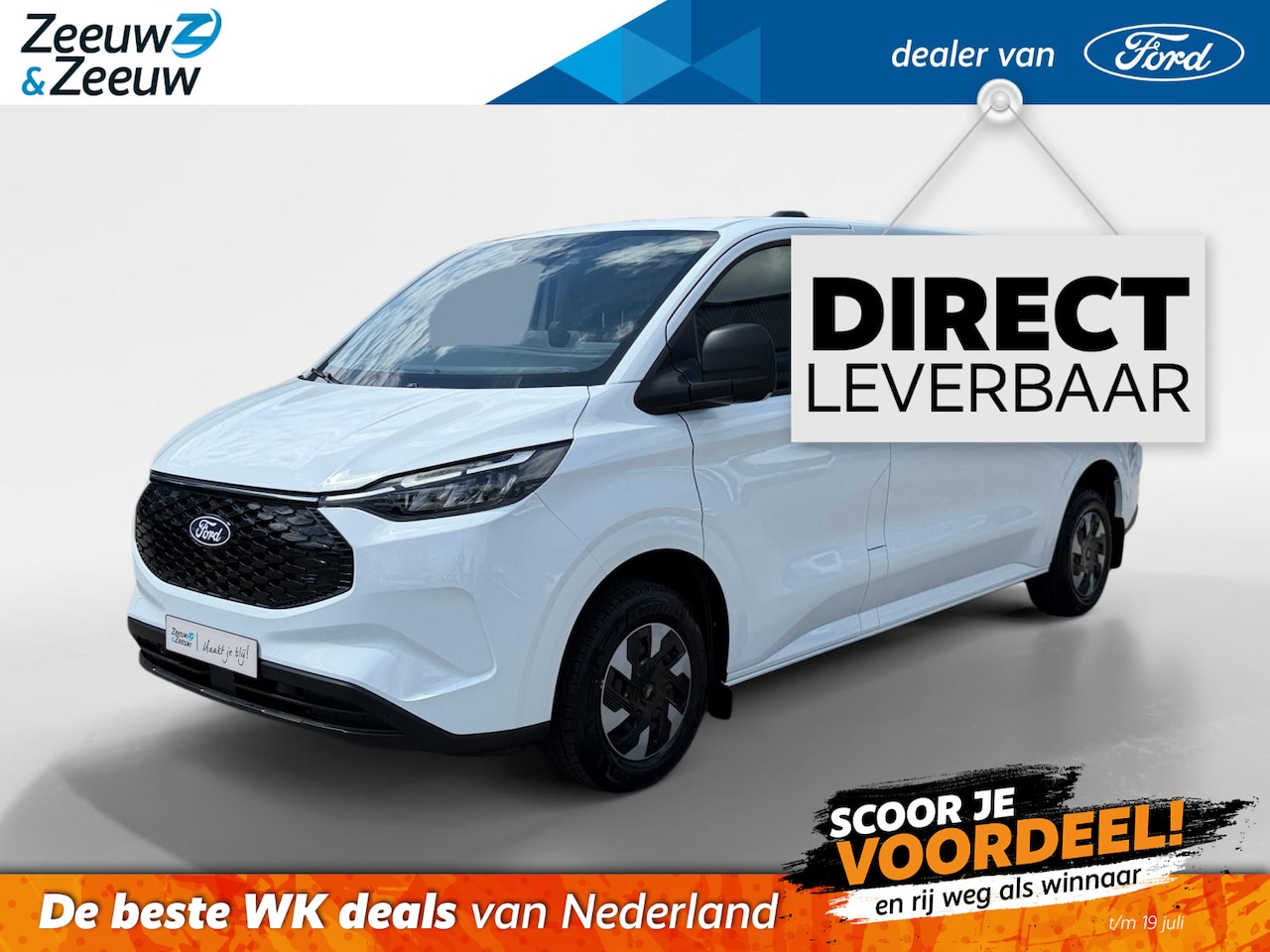 Ford Transit Custom - E-Transit 340 L2H1 Trend 71 kWh | Uit Voorraad leverbaar | 0,99% Financiering | 370km WLTP - AutoWereld.nl