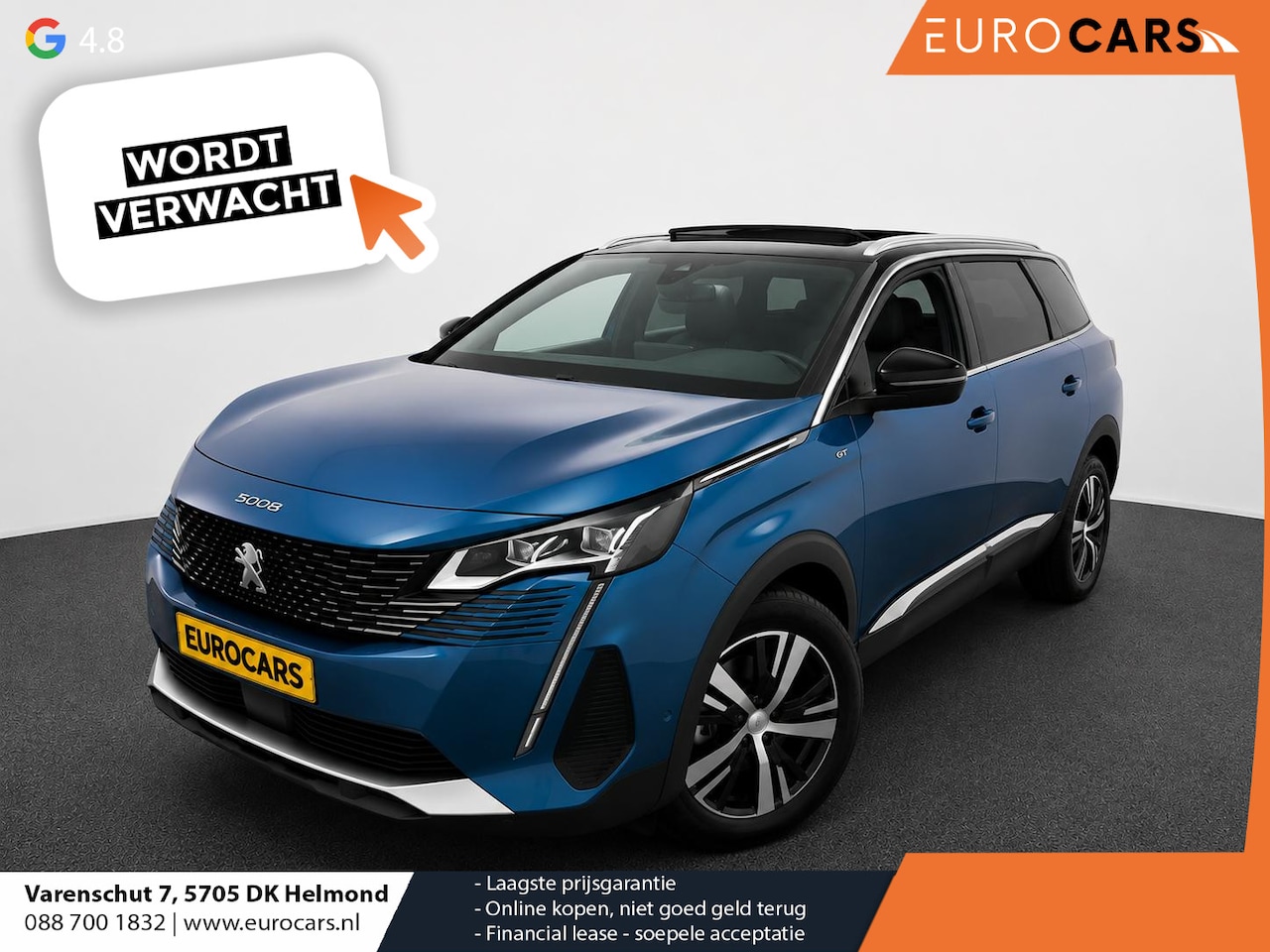 Peugeot 5008 - 1.2 PureTech GT 7 persoons Panoramdak Trekhaak Navigatie Apple Carplay Android Auto Camera - AutoWereld.nl