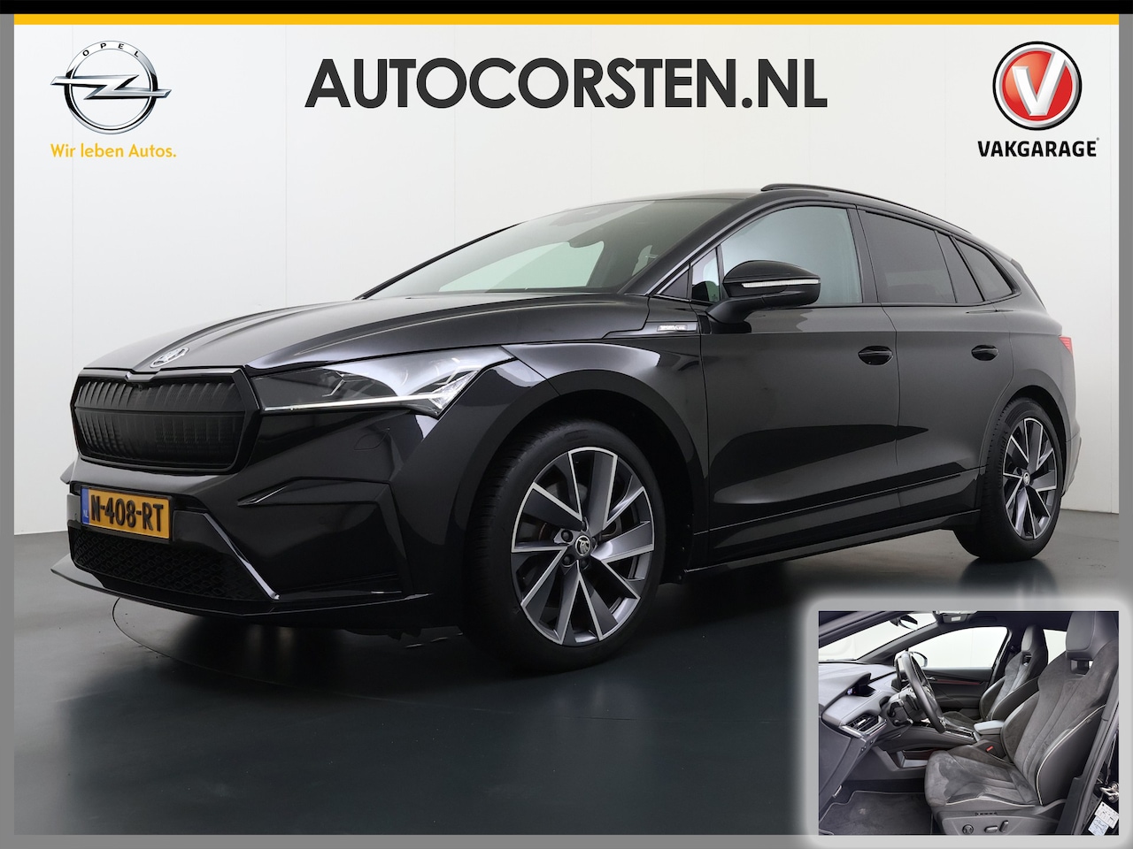 Skoda Enyaq iV - 80 SPORTLINE SOH 92% 3-Zone Ecc Adap.Cruise Stuur+Stoelverwarming Elek.Stoel+Memory Navi C - AutoWereld.nl
