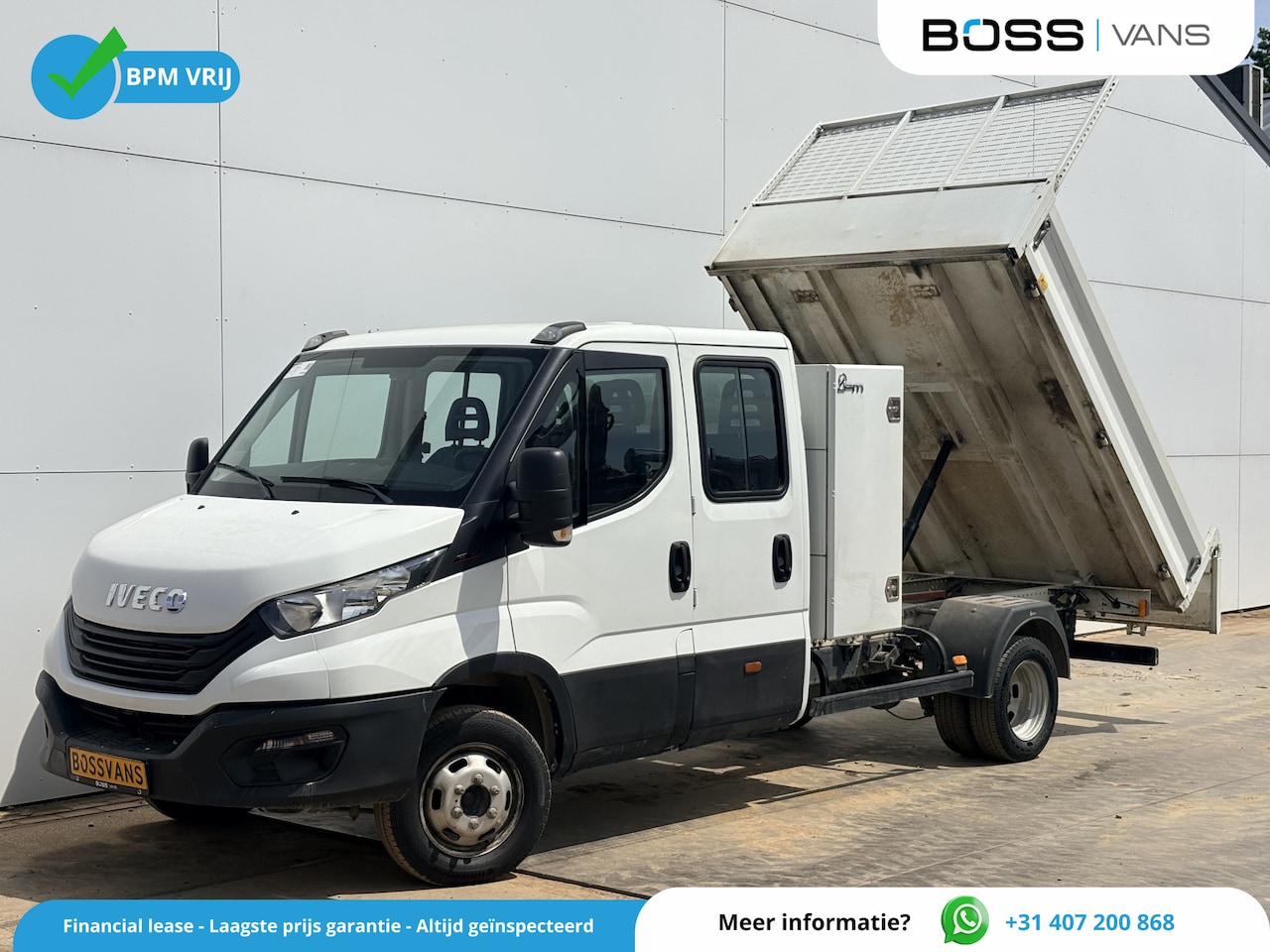 Iveco Daily - 35C16 3.0 Dubbele Cabine Kipper Dubbellucht 3,5t Trekhaak 6 Stoelen Airco Cruise Control B - AutoWereld.nl