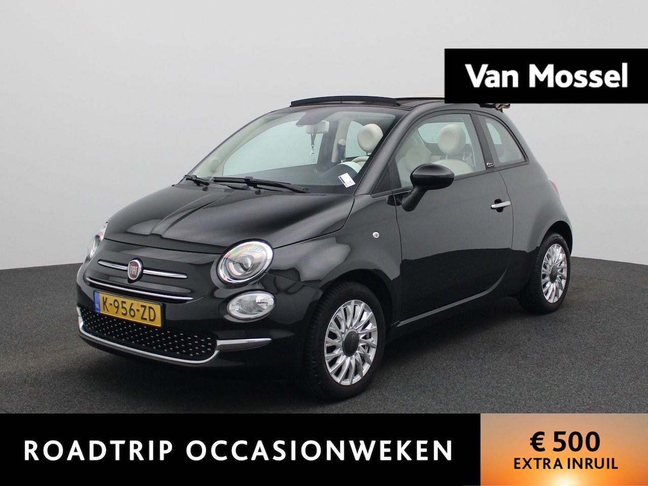 Fiat 500 C - 1.0 Hybrid Lounge | Cabrio | LMV | DAB | Bluetooth | Climate control | Cruise control | Pa - AutoWereld.nl