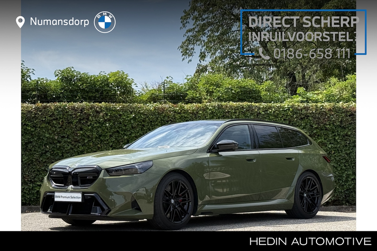 BMW 5-serie Touring - M5 | Special request Urban Green | Panorama | Trekhaak | Alcantara hemel - AutoWereld.nl