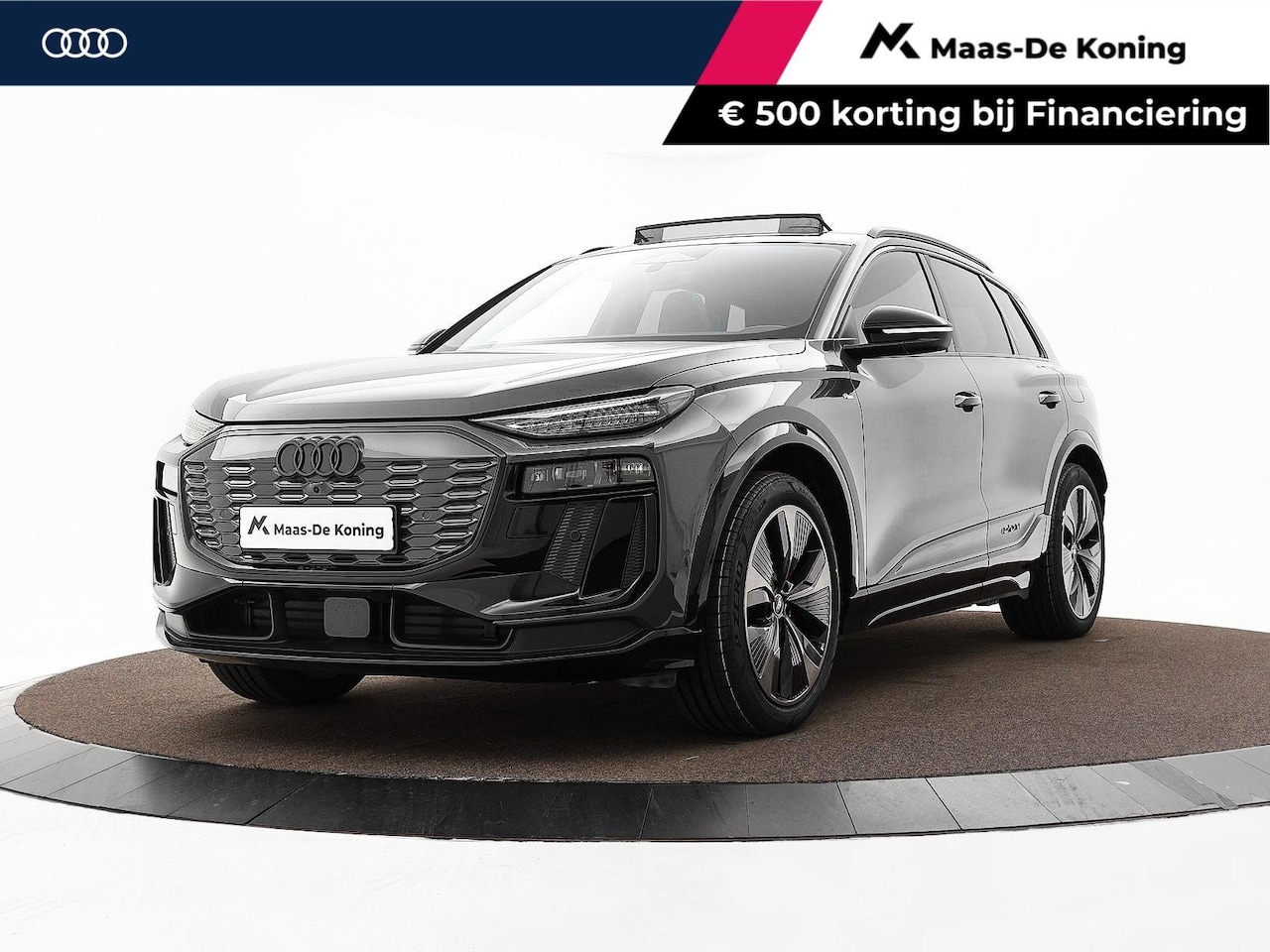 Audi Q6 e-tron - edition 83 kWh 252pk · SOH 96,3% · Panoramadak · 360 Camera · Inklap. Trekhaak ·  Luchtver - AutoWereld.nl