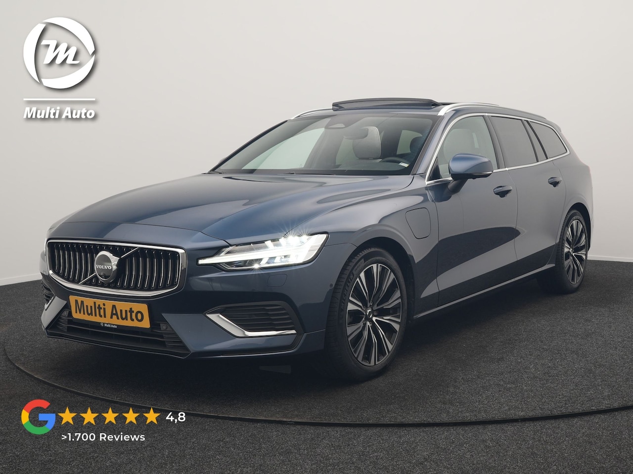 Volvo V60 - T6 AWD Plus Bright LONG RANGE PHEV 350pk Dealer O.H. | Trekhaak Af Fabriek | Panodak | Ada - AutoWereld.nl