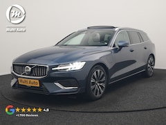 Volvo V60 - T6 AWD Plus Bright LONG RANGE PHEV 350pk Dealer O.H. | Trekhaak Af Fabriek | Panodak | Ada