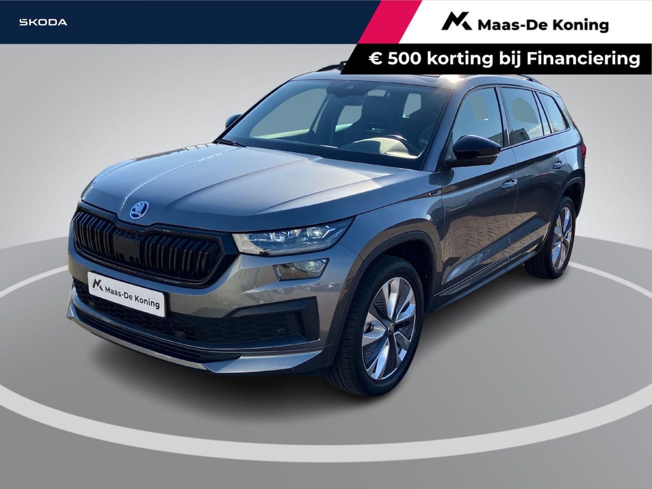 Skoda Kodiaq - 1.5TSI/150PK Sportline Business 7p. DSG · Panoramadak · Apple/Android Car Play · Camera + - AutoWereld.nl