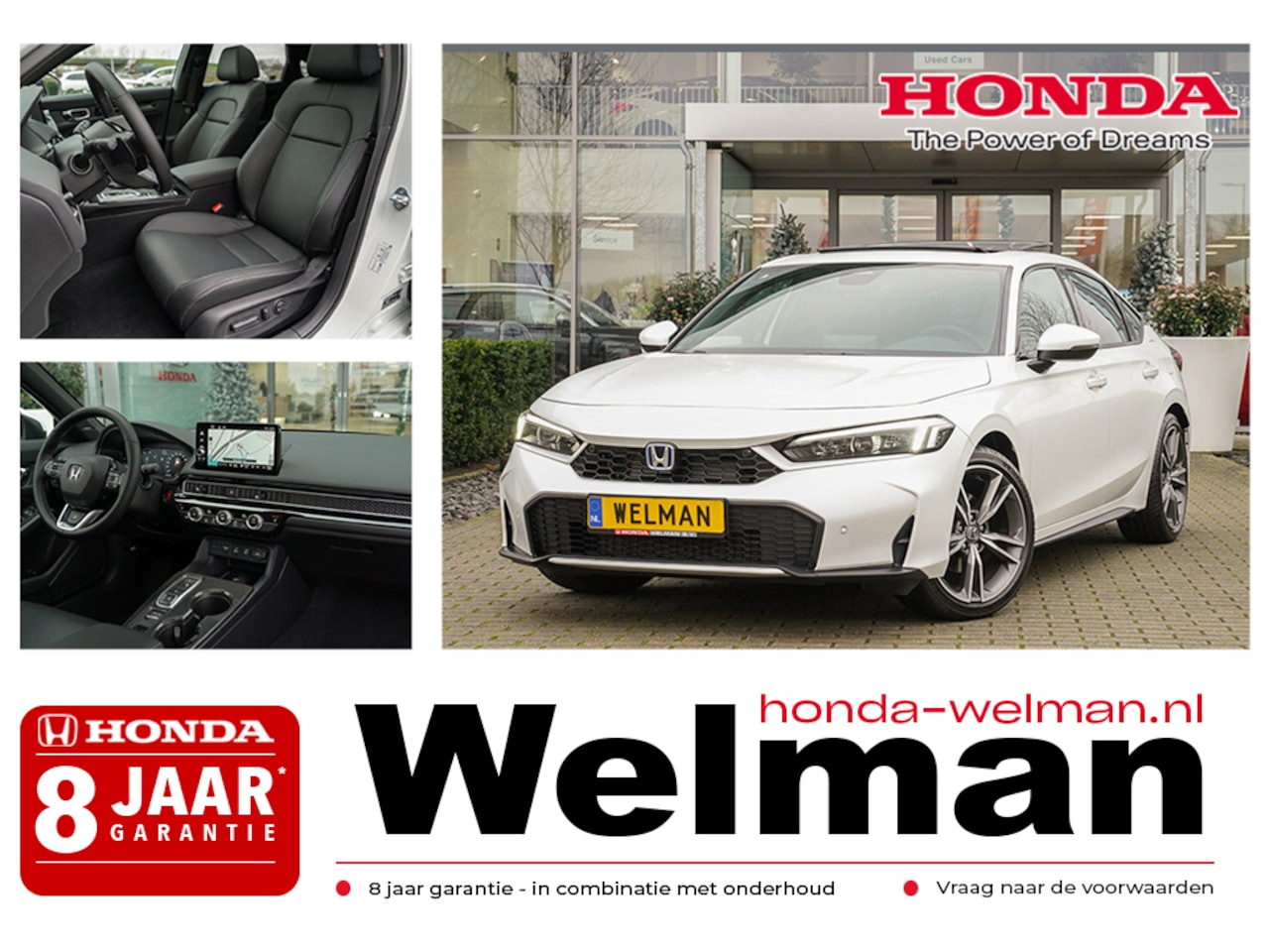 Honda Civic - 2.0 e:HEV ADVANCE - NIEUW - HYBRID - 184 PK - AutoWereld.nl