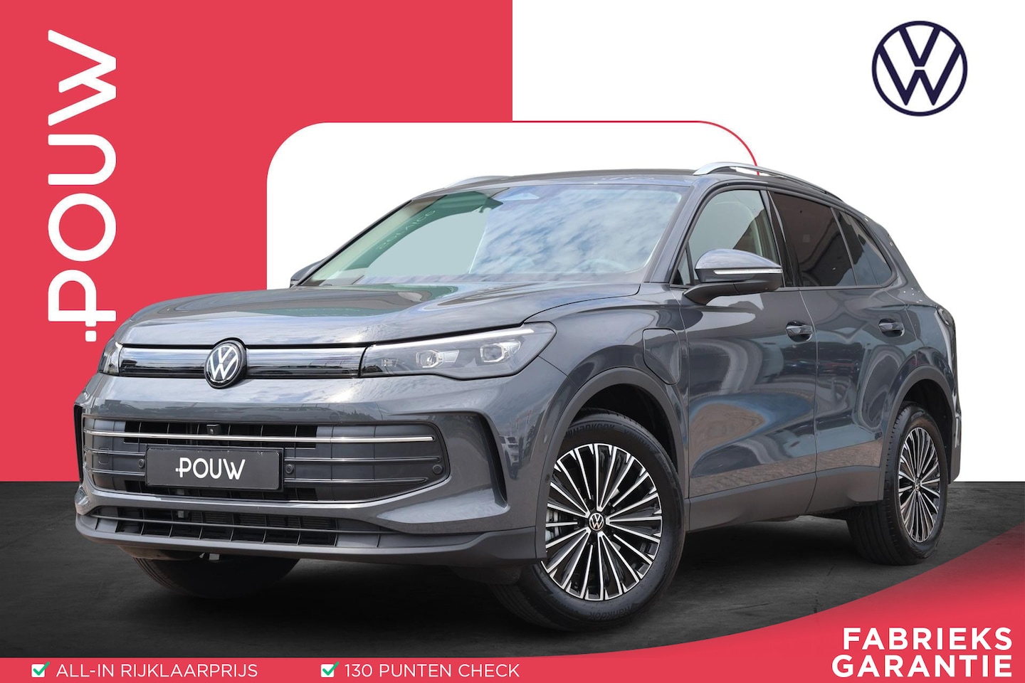 Volkswagen Tiguan - 1.5 eHybrid 204pk Life Edition | SoH 100% | Trekhaak | 360 Camera | Adaptive Cruise | PDC - AutoWereld.nl