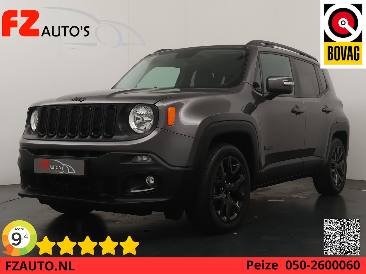 Jeep Renegade - 1.4 MultiAir Night Eagle - Navigatie - Cruise Control - Parkeersensoren - trekhaak - AutoWereld.nl