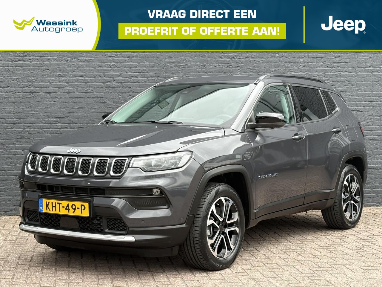 Jeep Compass - 4xe 190 Plug-in Hybrid Electric Night Eagle | Adaptieve Cruise Control | 360 Graden camera - AutoWereld.nl